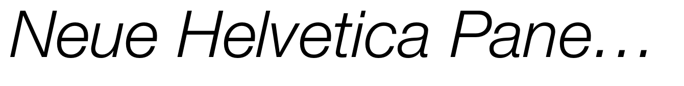 Neue Helvetica Paneuropean 46 Light Italic